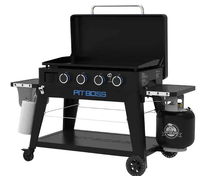 Pit Boss – Ultimate Outdoor Gas 4-Burner Griddle – Black