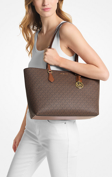 michaelkors Sheila Large Signature Logo Tote Bag