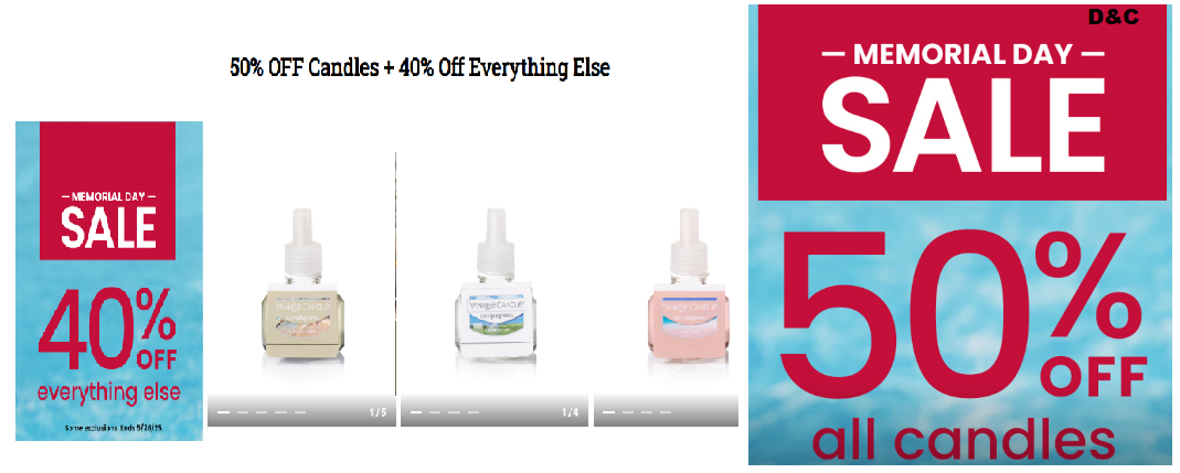 Great gift 🎁 ideas*Yankee Candle Memorial Day Sale! 50% OFF Candles + 40% Off Everything Else