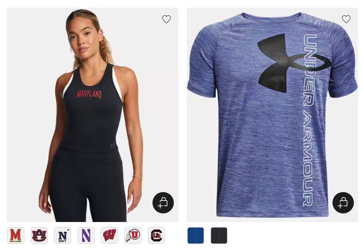 Under Armour Tops from $6