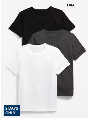 3 pack t shirt as low as $5 at OldNavy