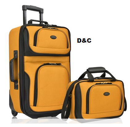 U.S. Traveler Rio Rugged Fabric Expandable Carry-On Luggage 2-Piece Set