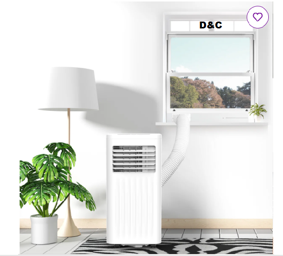 COWSAR Quiet 3-in-1 10,000 BTU Portable Air Conditioner with LCD Remote, Dehumidifier & Fan for 450 Sq. Ft, 24H Timer, Automatic Defrosting