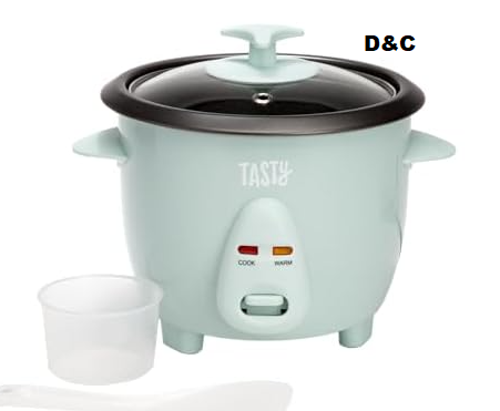 Tasty Mini Rice Cooker, 1.5-Quart, Aqua