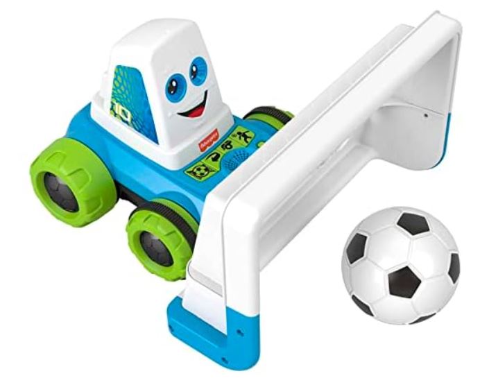 Fisher-Price Electronic Soccer Game Goaldozer Motorized Net with Lights & Sounds for Preschool Sports Play Ages 3+ Years