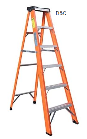 SIMPLI-MAGIC 6-Foot Fiberglass Step Ladder, 250 Pound Capacity