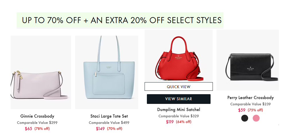 Kate Spade Up to 70% Off + An Extra 20% Off Select Styles