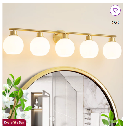 Modern light Bathroom Vanity Lighting With Opal Globe Shades Dimmable Bathroom Light Fixtures