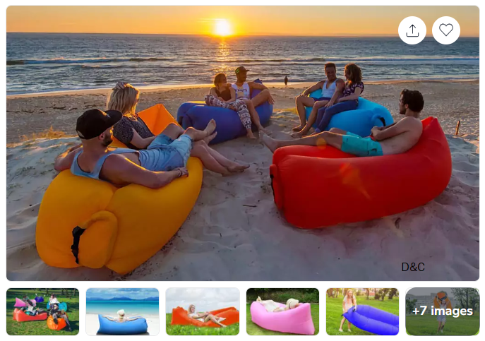 iMounTEK Inflatable Lounger Air Sofa Hammock – Quick Inflate & Ultra Comfortable