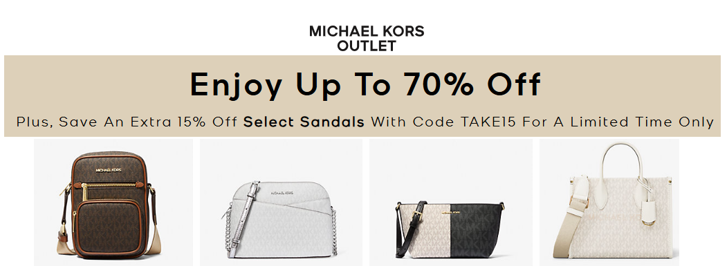 GO!! Michael Kors Outlet up to 75% off + EXTRA 15% off