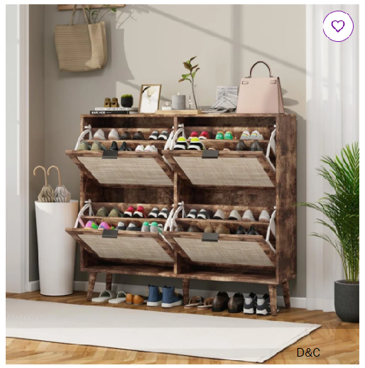 24 Pair Shoe Storage Cabinet