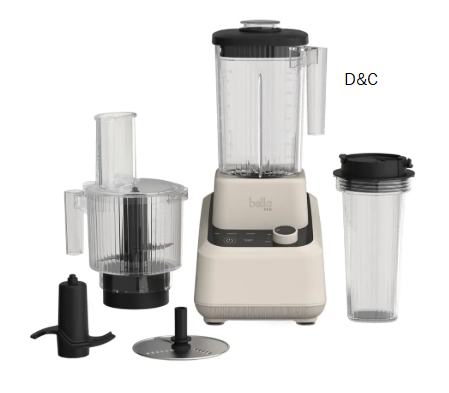 bella PRO – MasterBlend 3-in-1 Prep System with Blender, Personal Blender & Food Processor – Oatmilk
