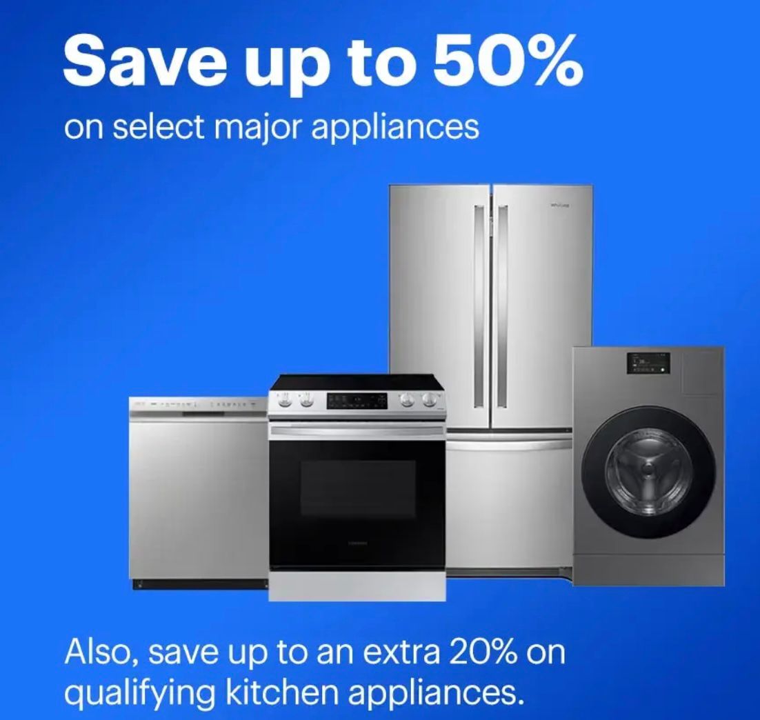 Save Up to 40% on Major Appliances