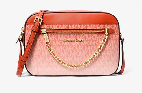 Jet Set Large Ombré Signature Logo Crossbody Bag