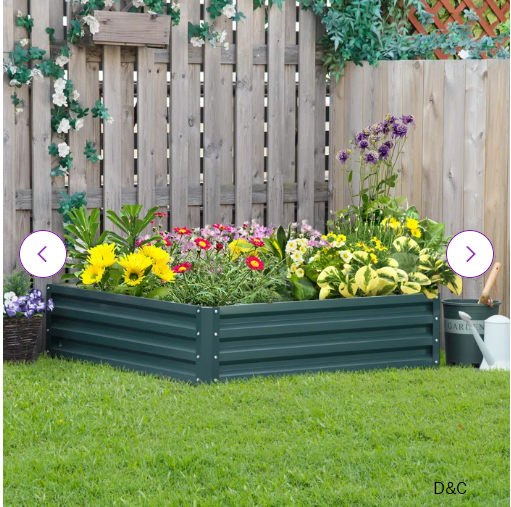 Evelin Galvanized Raised Garden Bed, Metal Planter Box, for Growing Vegetables, Flowers, Herbs, Succulents