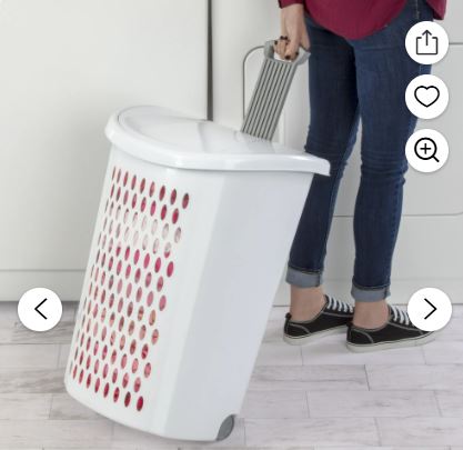 Sterilite Ultra™ Wheeled Hamper Plastic Adult, White