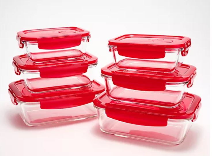 LocknLock 6-Piece Glass Rectangles w/ Vented Lids