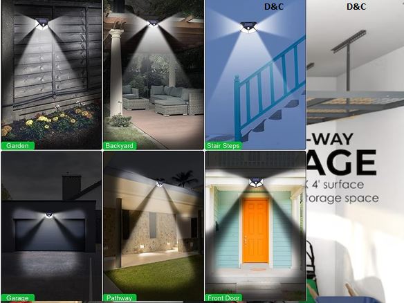 Marquee Innovations 2-Pack Solar LED Motion-Activated Mountable Outdoor Wall Light