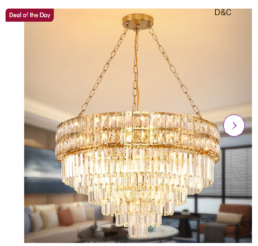 Imma Crystal Empire Chandelier with Crystal Accents