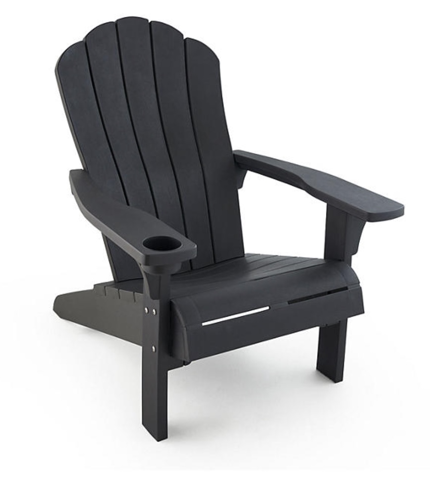 Keter Everest Adirondack Chair with Integrated Cupholder