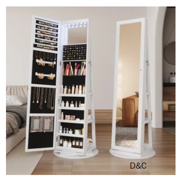 Chrisney 21.6” Wide Jewelry Armoire with Mirror