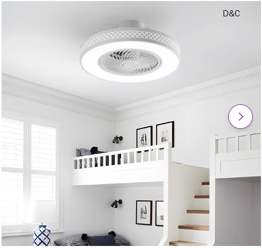 Villa San Michele 19.6″ 5 – Blade LED Smart Bladeless Ceiling Fan with Remote Control and Light Kit