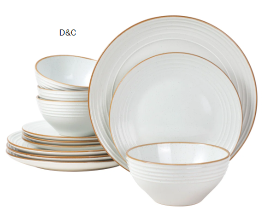 Granduca 12 Piece Dinnerware Set, dish sets for 4