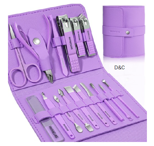 16-Piece Manicure Set Professional Nail Clippers Pedicure Kit