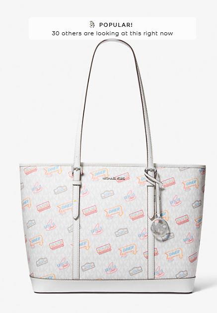 Jet Set Large Printed Signature Logo Tote Bag