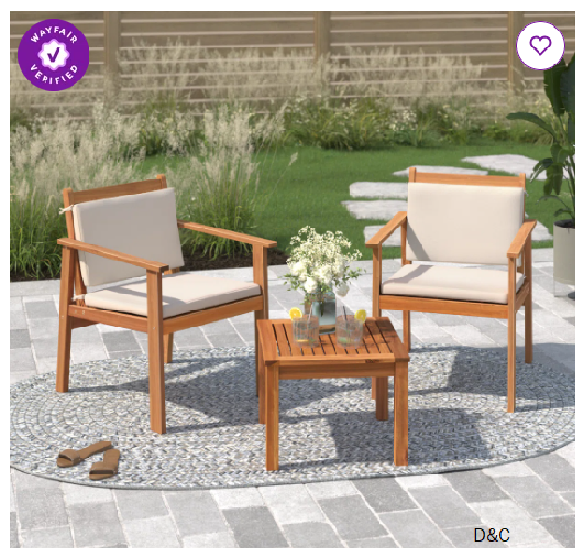 Koval Acacia 2 – Person Patio Conversation Sets with Cushions