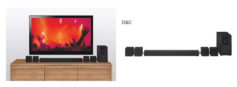 iLive 5.1 Home Theater Bluetooth Audio System 6-Piece Set