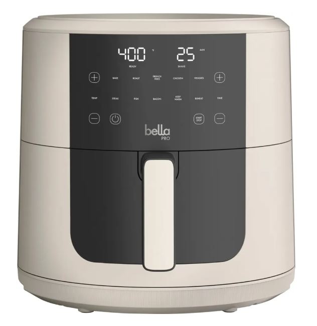 bella PRO – SmartCrisp 8-qt. Touchscreen Air Fryer – Oatmilk