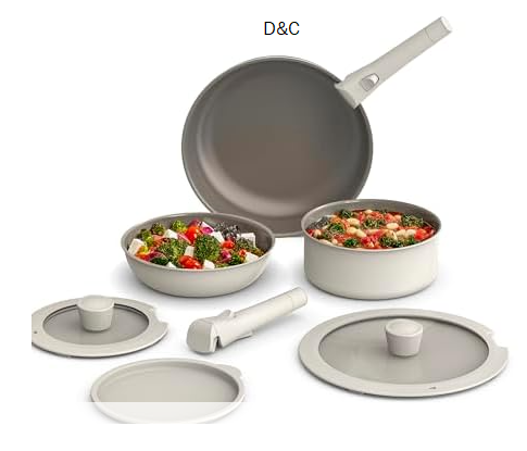 BELLA 8-Piece Fits-Anywhere Kitchenware with Everygood Nonstick Coating