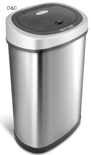 Nine Stars 13.2 Gallon Stainless Steel Motion Sensor Trash Can