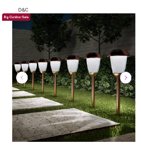 8 Solar Outdoor Lights – 16-Inch-Tall Stainless-Steel Stake Lights for Gardens, Walkways, Driveways, Landscapes, and Patios by Pure Garden (Set of 8)