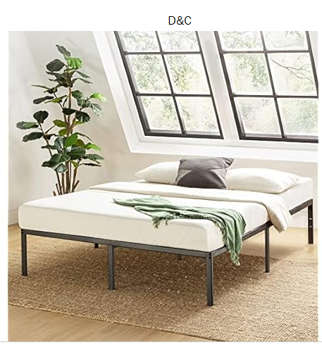 SPOFLYINN Twin Size Platform Bed with Trundle Headboard Space Saving 250lbs Load Capacity Bed Frame