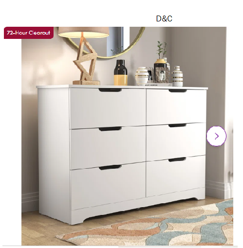 Aroob 6 Drawer Dresser 47.24” W