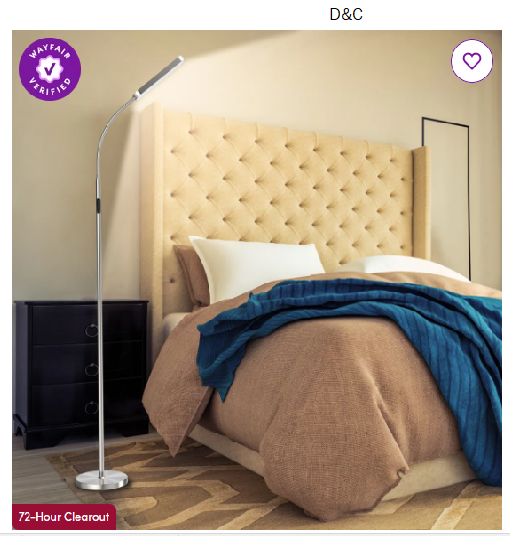 Tanieka 68.7″ LED Standing Task/Reading Floor Lamp with Remote Control for Living Room and Bedroom