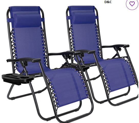 Khalid Folding Zero Gravity Chair (Set of 2)