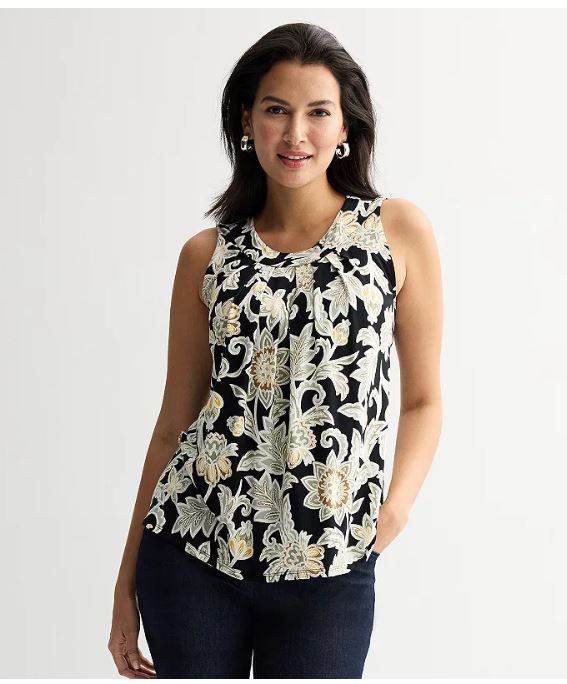 Women’s Croft & Barrow® Pleated Tank Top