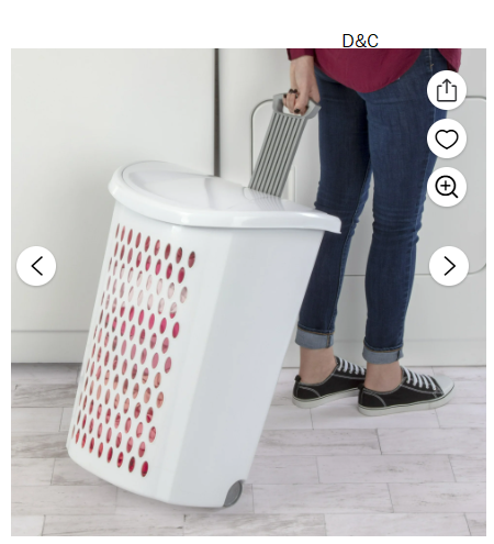 Sterilite Ultra™ Wheeled Hamper Plastic Adult, White