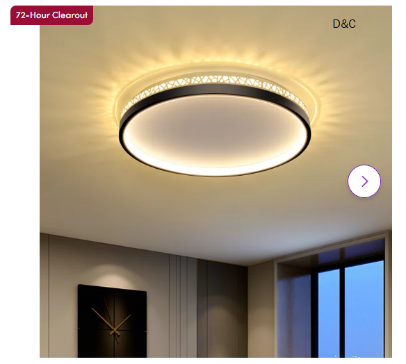 Deontee 15.7″ Acrylic LED Flush Mount Ceiling Light with Remote Control