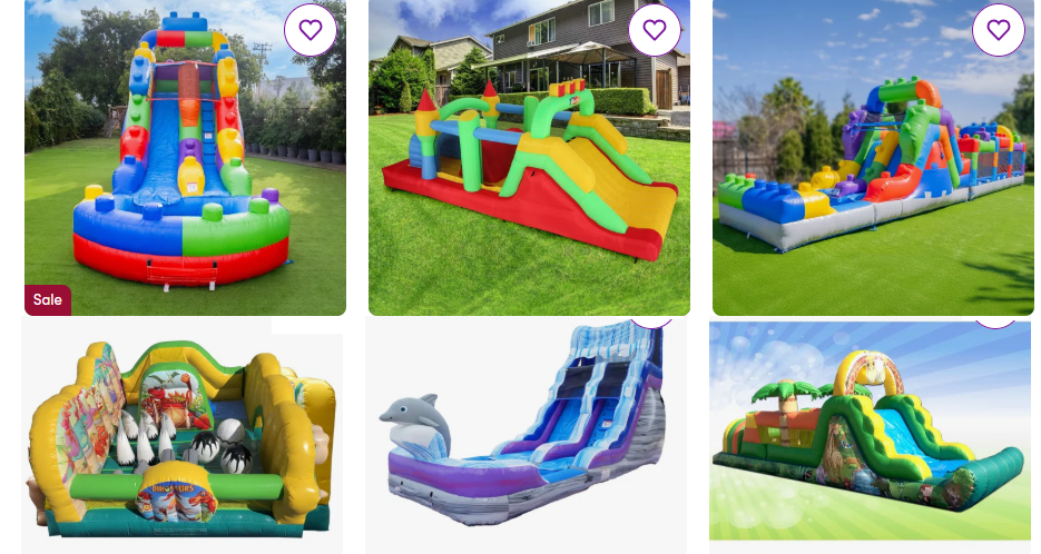 Inflatable and water slides