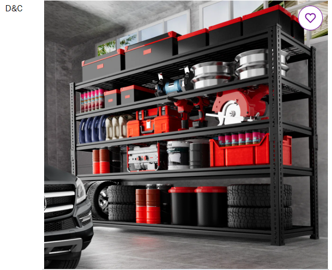 Rikuto Adjustable Heavy Duty Metal Shelving Unit For Garage,Pantry,Storage,Toolsheds, Warehouses