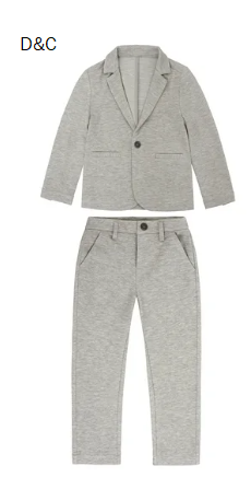 Castle Place Rustic 2 Drawers Wooden Nightstand, Light Grey