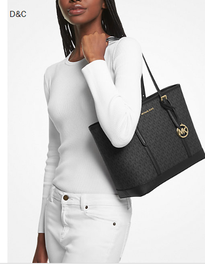 Michael Kors Outlet Jet Set Travel Small Logo Top-Zip Tote Bag