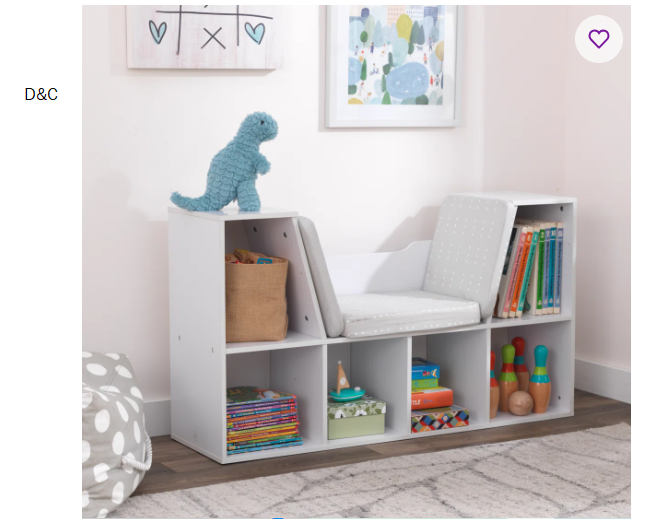 Bookcase with Reading Nook, 6 Shelves