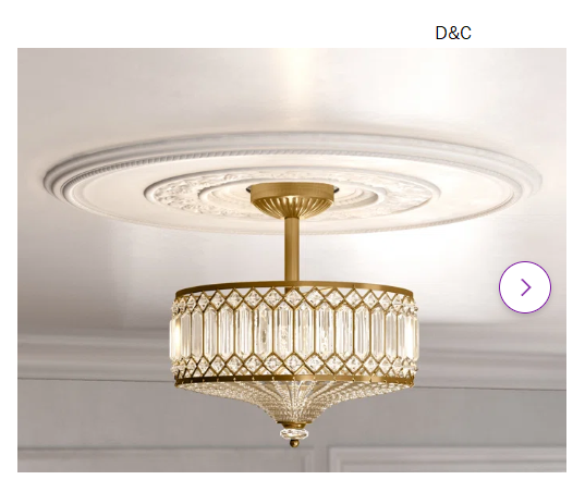 Laurie 2 – Light 14.75” Carved Crystal Drum Semi Flush Mount