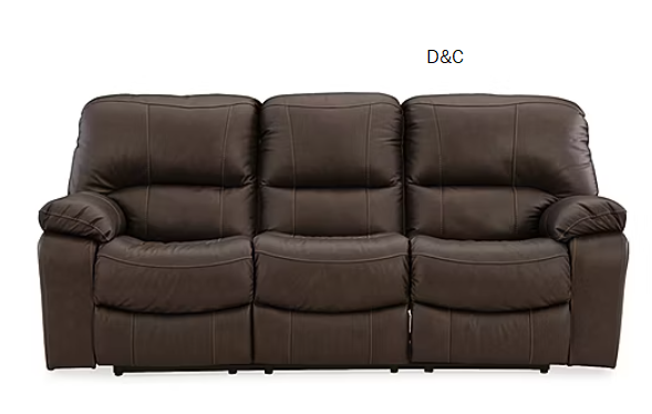 Signature Design By Ashley Leesworth Dual Power Leather Reclining Sofa