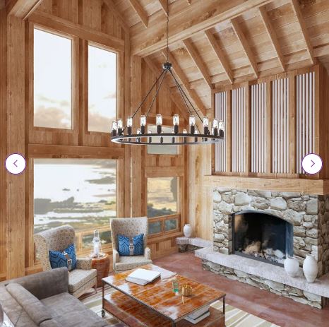 77% off  24 – Light Candle Style Wagon Wheel Chandelier